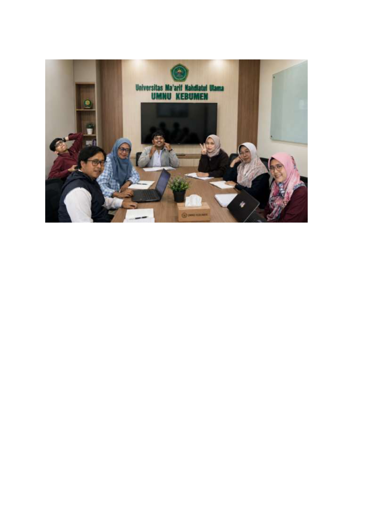 Suasana Khidmat di Ruang Meeting UMNU Kebumen: PBI Gelar Rapat Evaluasi dan Susun Strategi Besar untuk Semester Gasal
