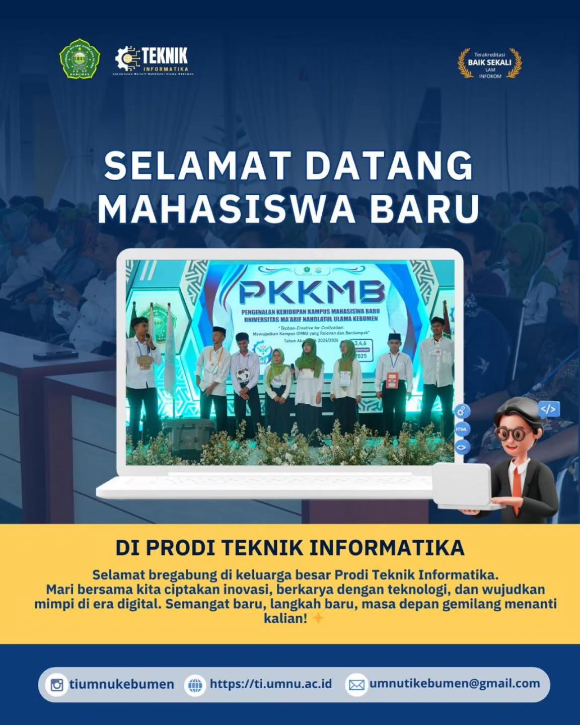 Sambut Generasi Digital, PKKMB 2025 Jadi Langkah Awal Mahasiswa Baru Teknik Informatika UMNU Kebumen